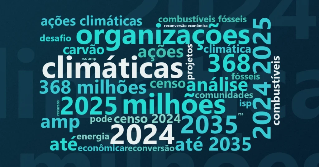 Nuvem de palavras: Transição energética justa: o papel do investimento social privado na descarbonização com equidade