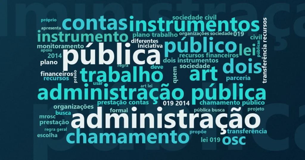 Nuvem de palavras: Termo de Colaboração vs. Termo de Fomento: o guia prático para OSCs firmarem parcerias
