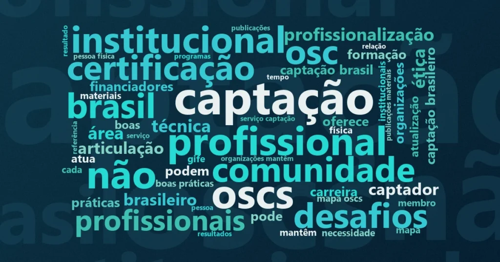 Nuvem de palavras: ABCR: como a Associação Brasileira de Captadores de Recursos profissionaliza o setor
