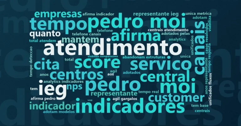 Nuvem de palavras com os termos centrais da notícia 'Experiência do cliente ganha força nos CSCs' no Terceiro Setor