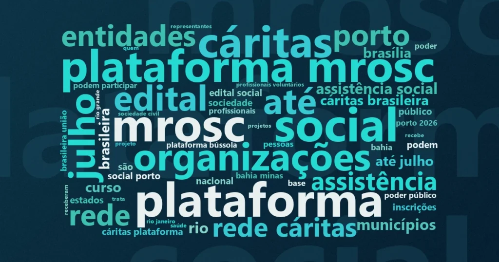 Nuvem de palavras: Marco Regulatório das OSCs completa 12 anos com sessão no Senado