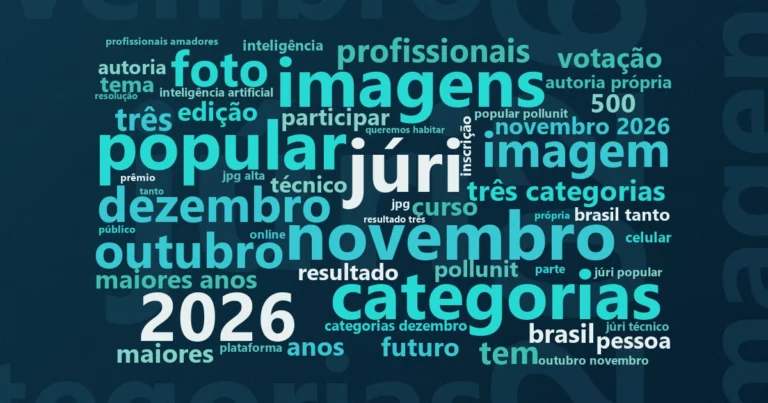 Nuvem de palavras com os termos centrais da notícia 'Fotografia e saúde mental: Instituto Cactus abre inscrições gratuitas para concurso' no Terceiro Setor